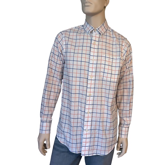 ORVIS Cotton Shirt Button Front Dress Classic Fit Window Pane Check NWOT - Picture 3 of 14